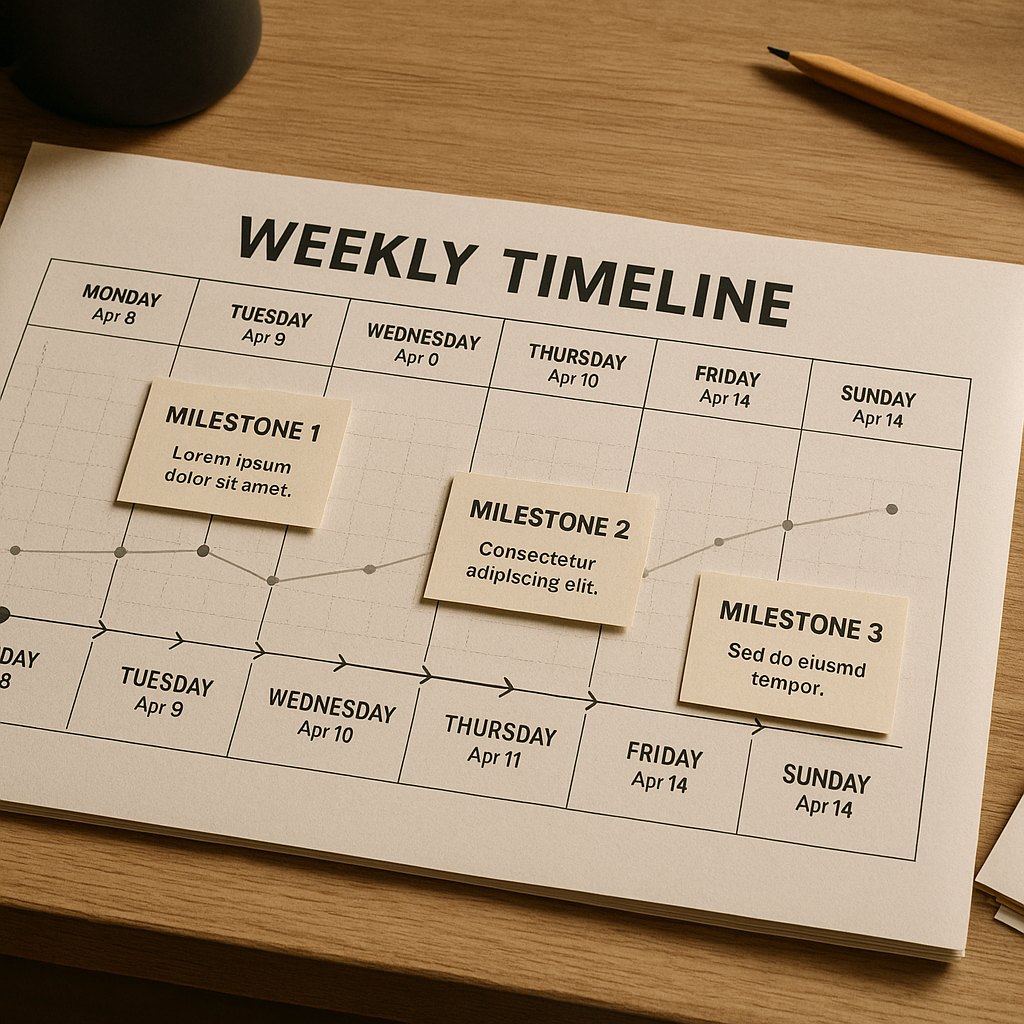Timeline visual for mood trend progression.
